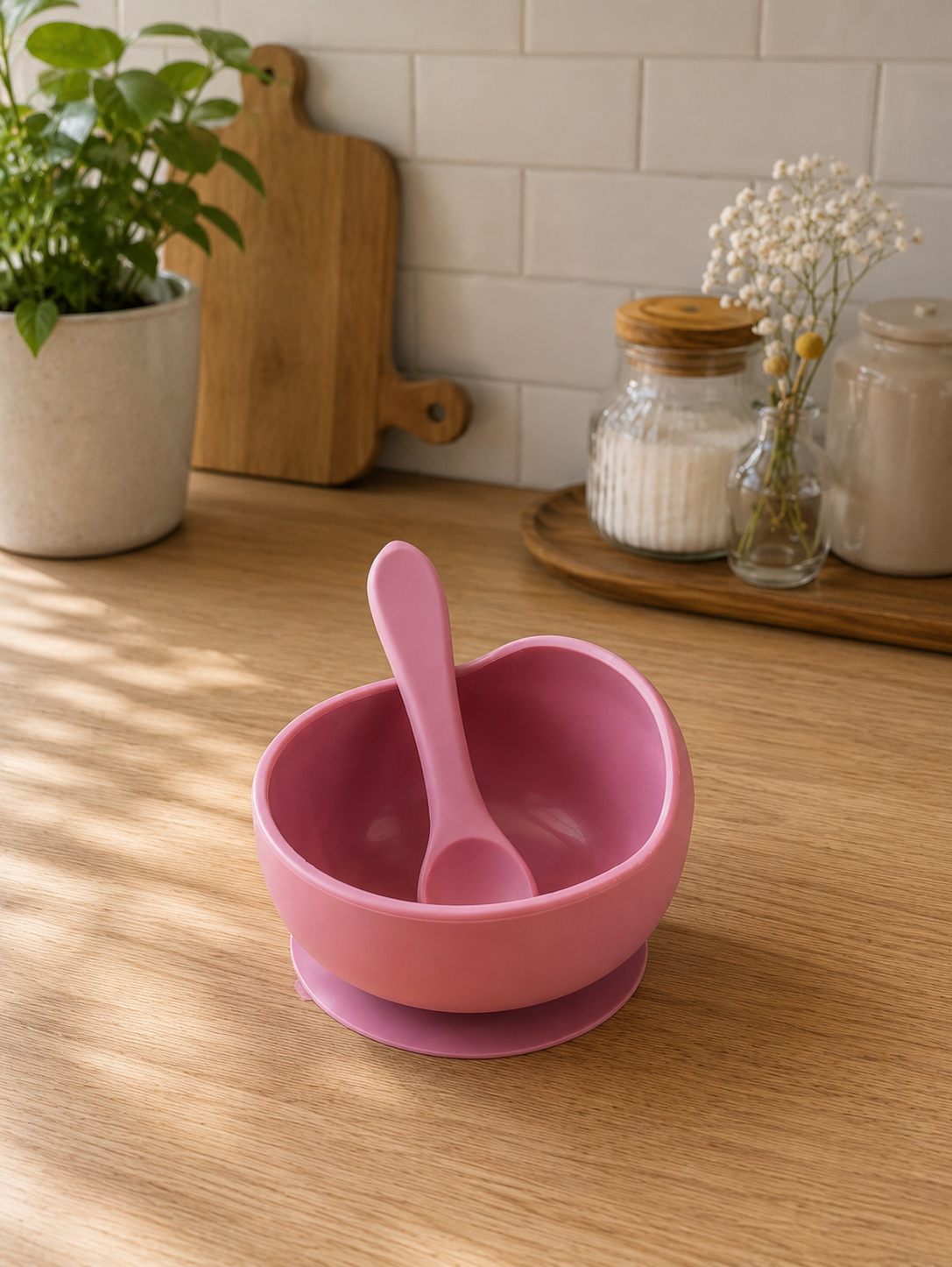 Ciotola in Silicone con Ventosa – Set Pappa Antiscivolo per Neonati e Prima Infanzia