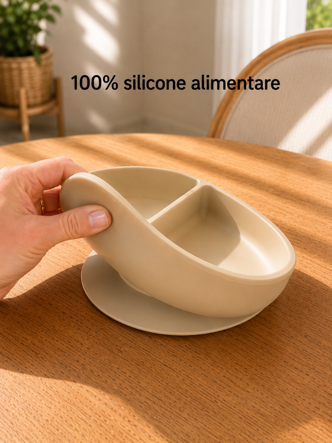 Piatto in Silicone per Bambini con Ventosa Antiscivolo – Sicuro BPA Free