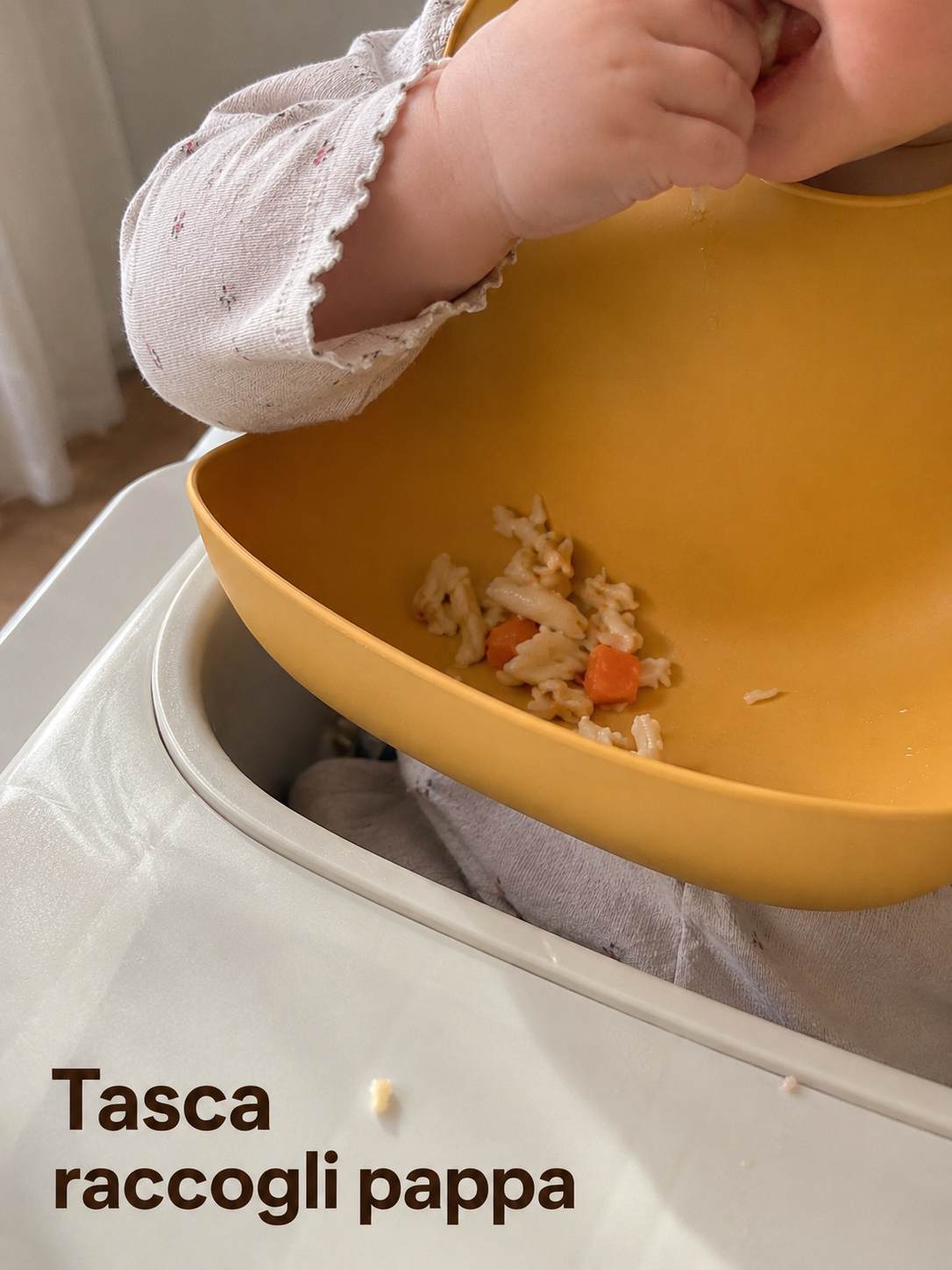 Bavaglino in Silicone Impermeabile – Anti-Sporco con Tasca Raccogli Cibo