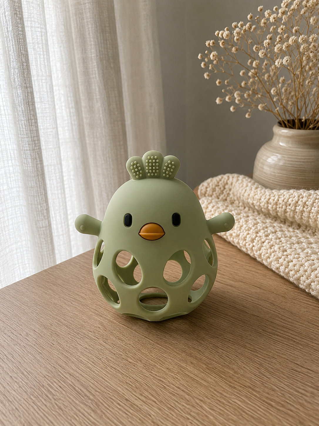 Baby Chick Teether in Silicone – Massaggiagengive Sicuro per Neonati