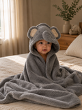 Accappatoio Neonato Premium in Fleece con Cappuccio – Ultra Morbido e Assorbente