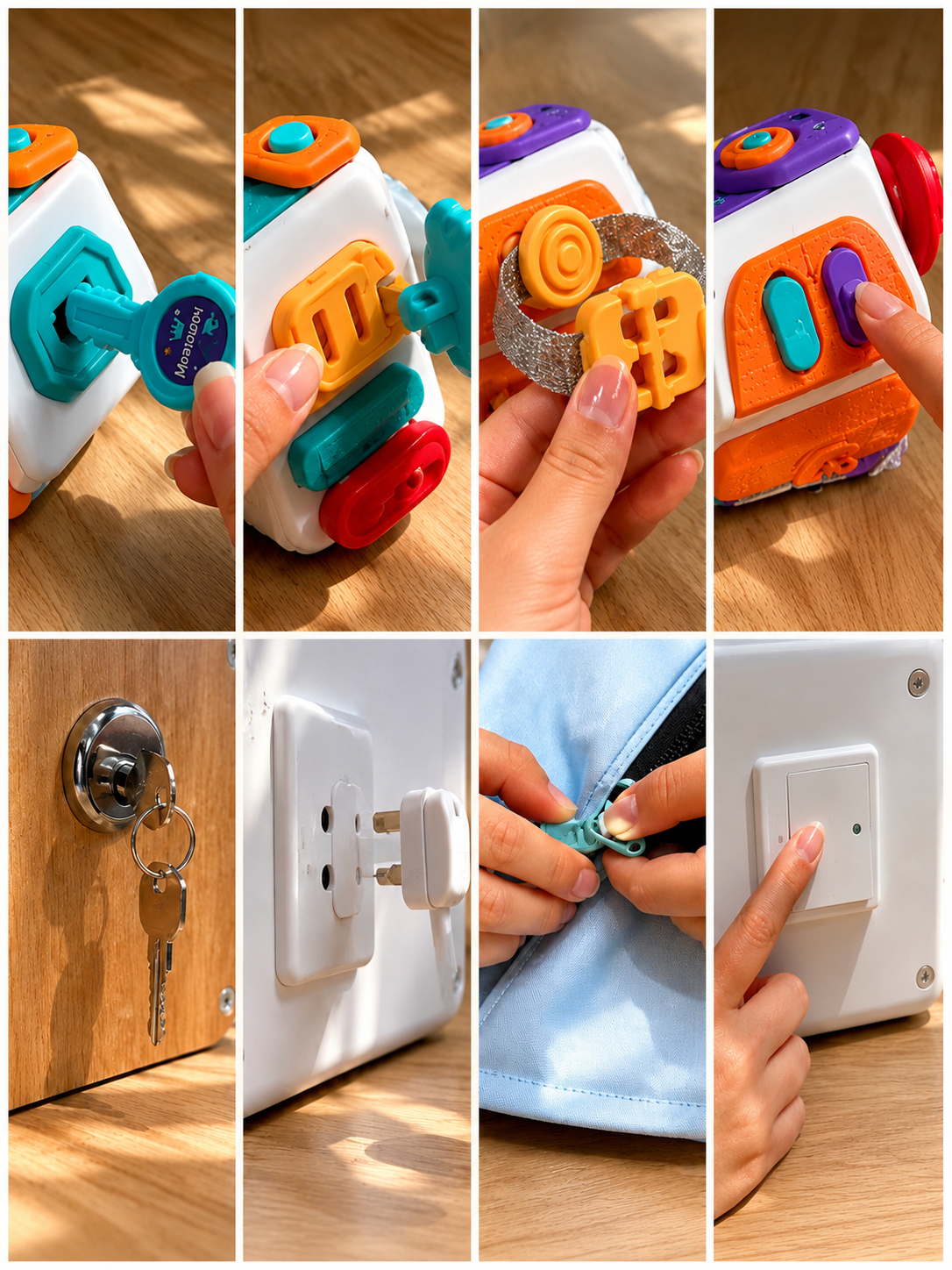 busy board cube montessori – gioco sensoriale educativo