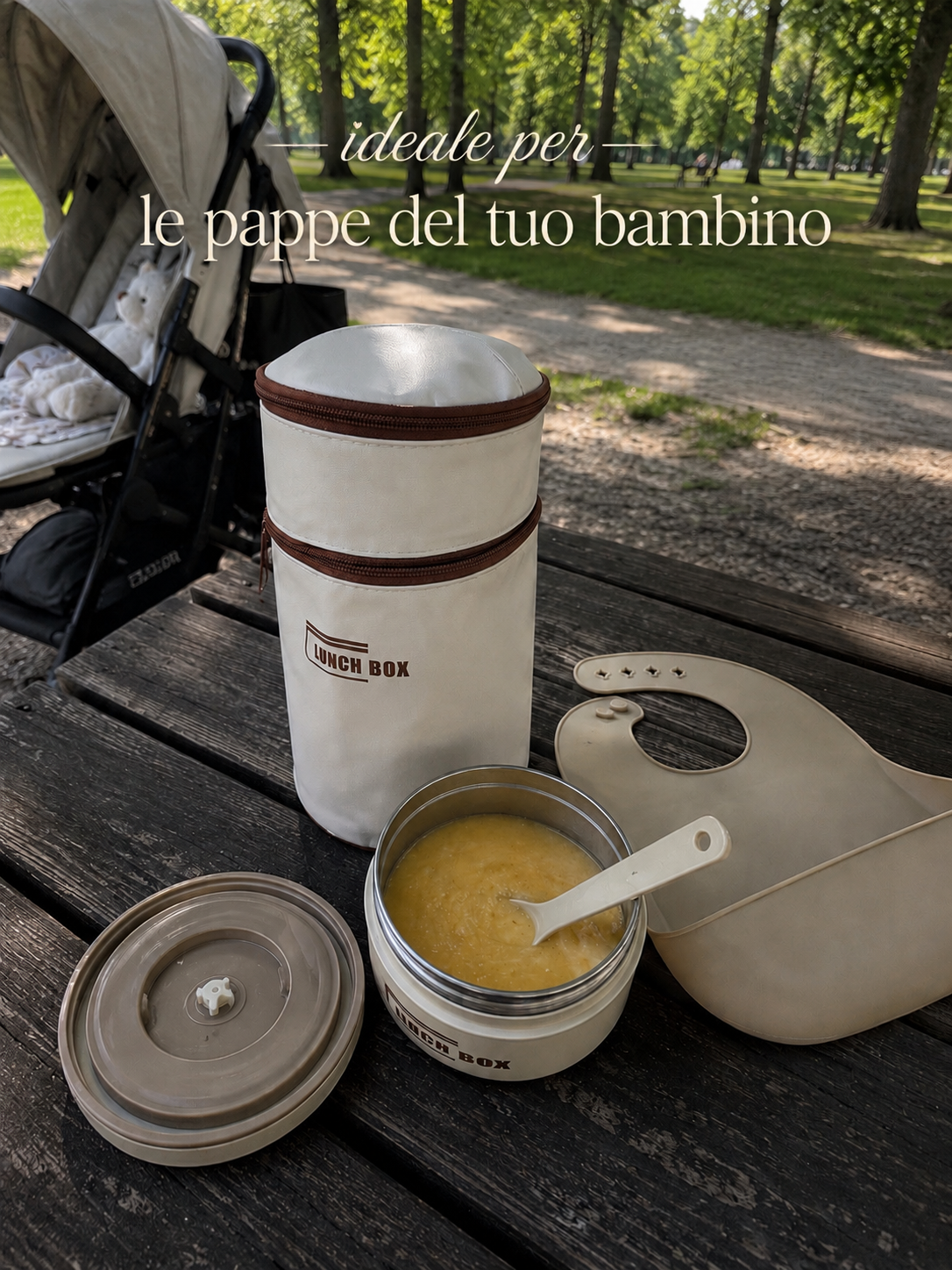 Lunch Box Termico 3 Contenitori - Mantiene Caldo e Freddo.