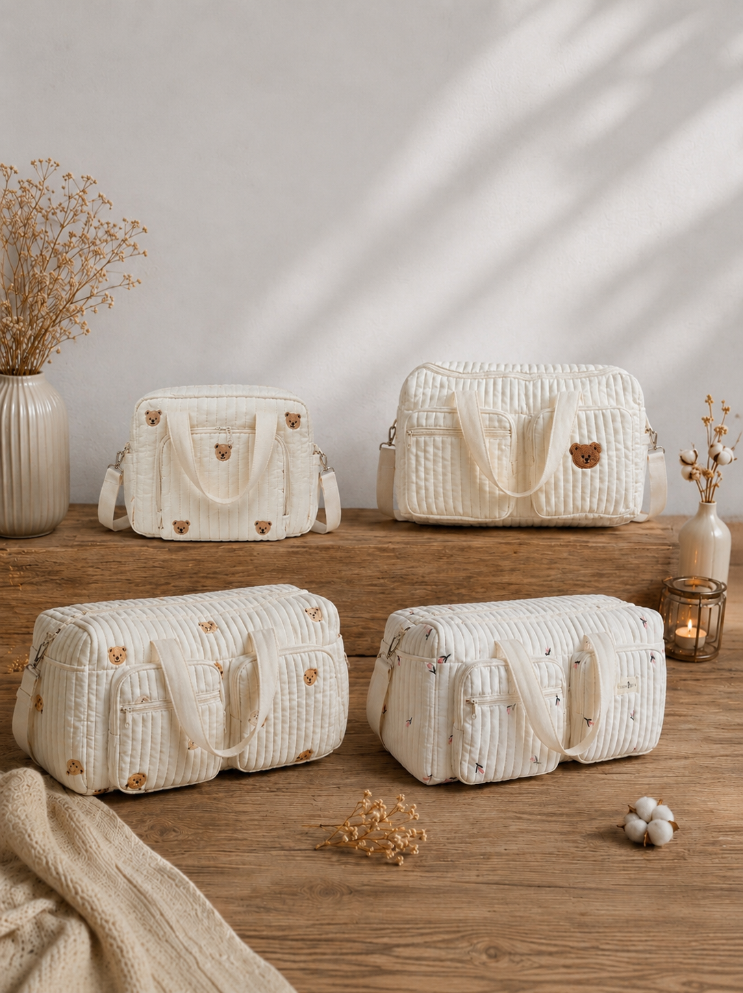 Borsa Fasciatoio Baby in Cotone  – Grande e Multifunzionale per Mamme