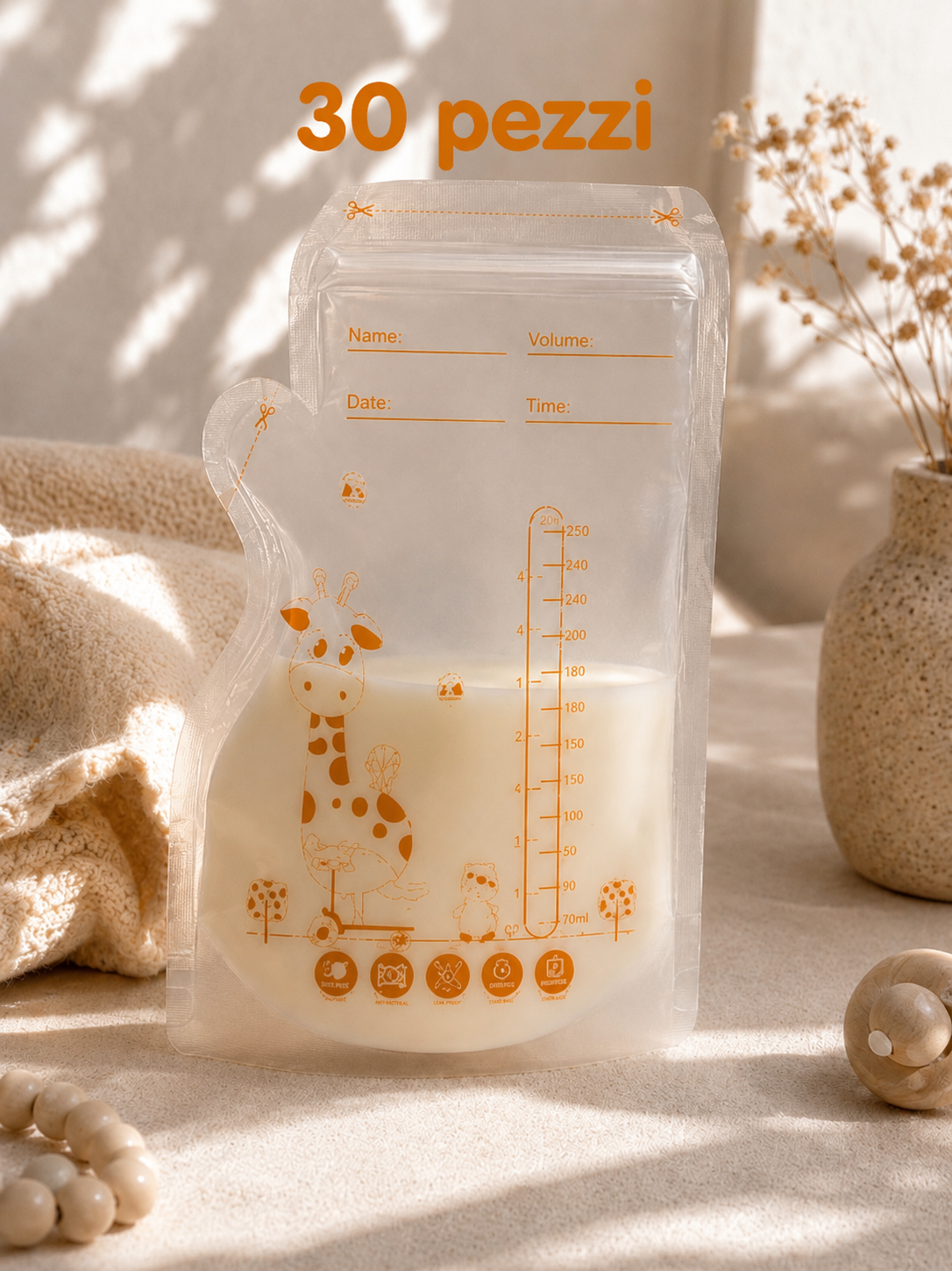 Sacchette  latte  materno  –  silicone  bpa  free