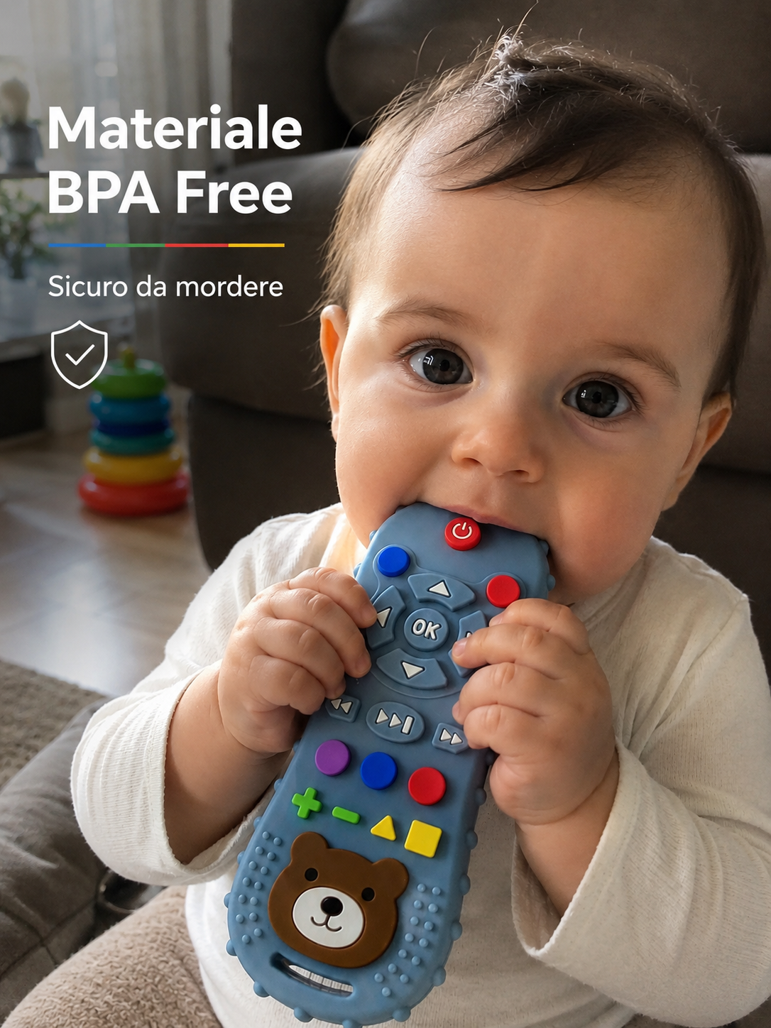 Massaggiagengive Neonato in Silicone – Gioco Dentizione a Forma di Telecomando