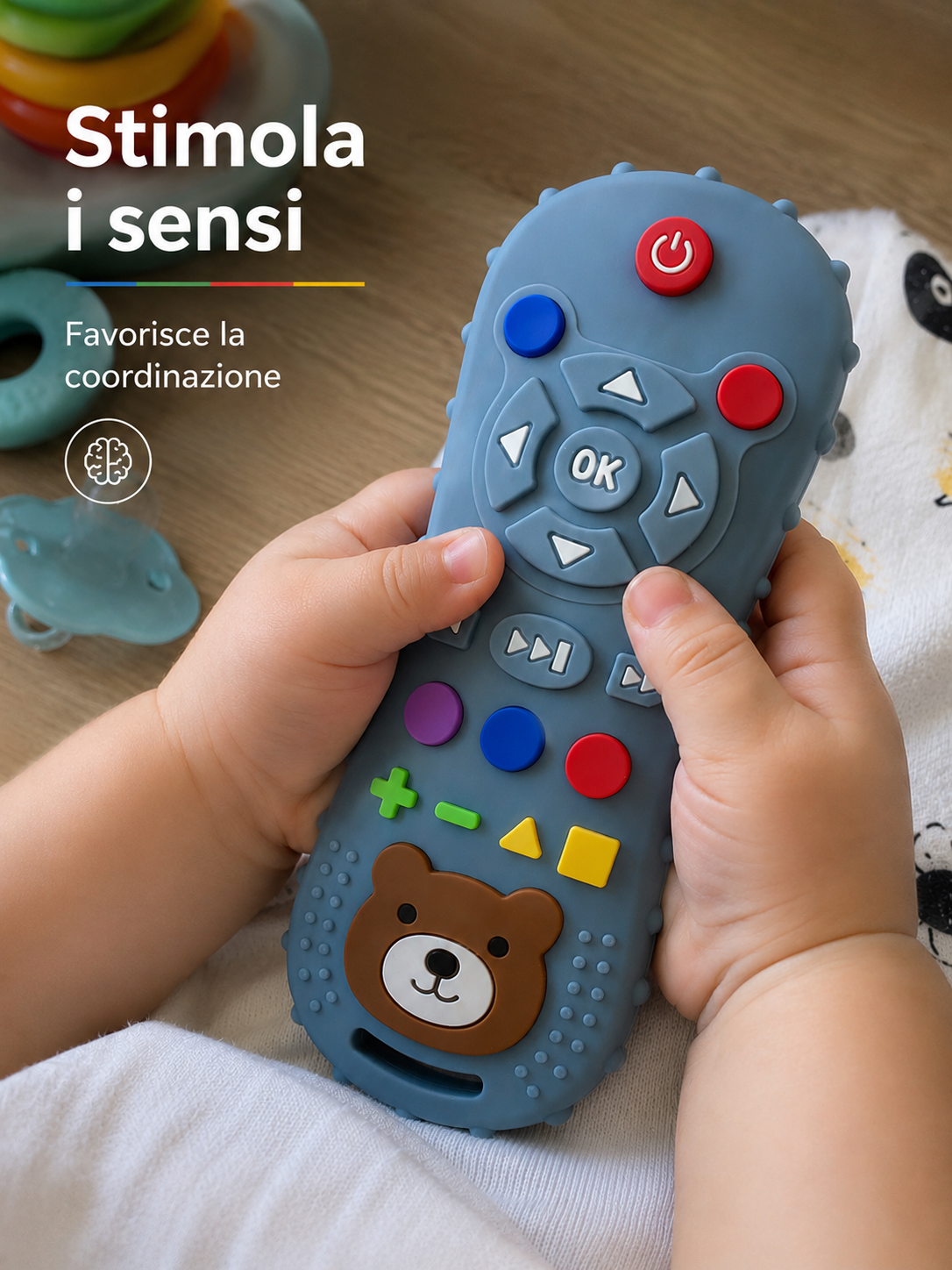 Massaggiagengive Neonato in Silicone – Gioco Dentizione a Forma di Telecomando