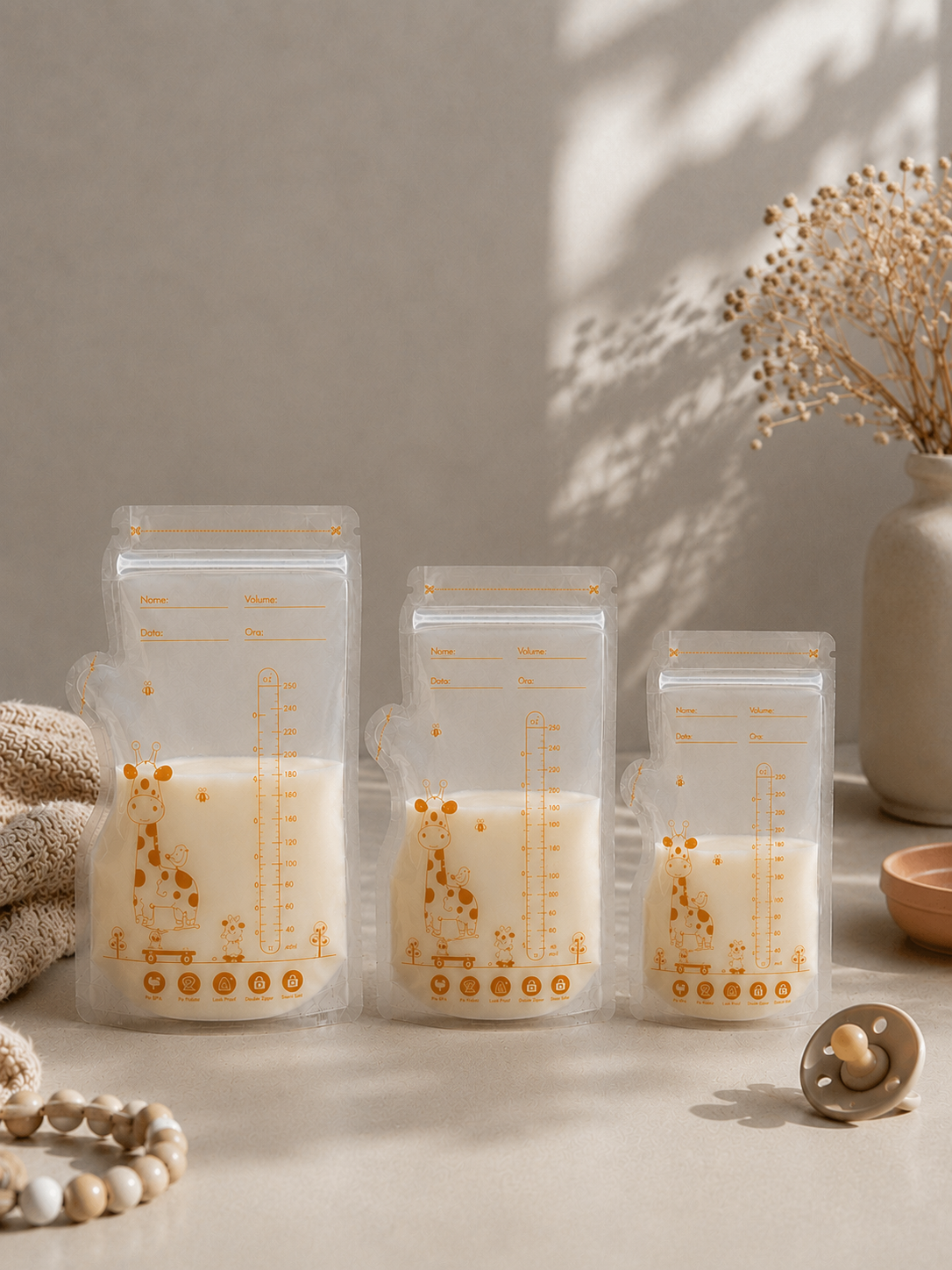 Sacchette  latte  materno  –  silicone  bpa  free