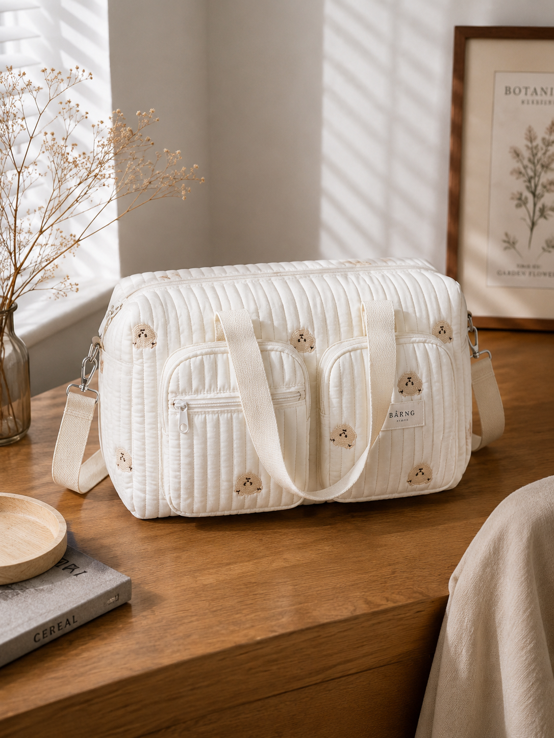 Borsa Fasciatoio Baby in Cotone  – Grande e Multifunzionale per Mamme