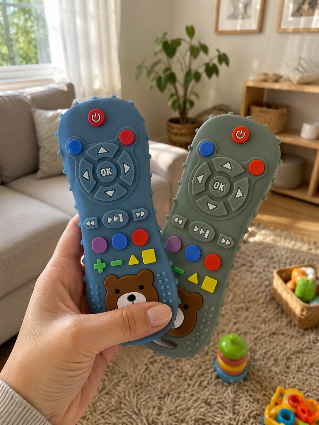 Massaggiagengive Neonato in Silicone – Gioco Dentizione a Forma di Telecomando