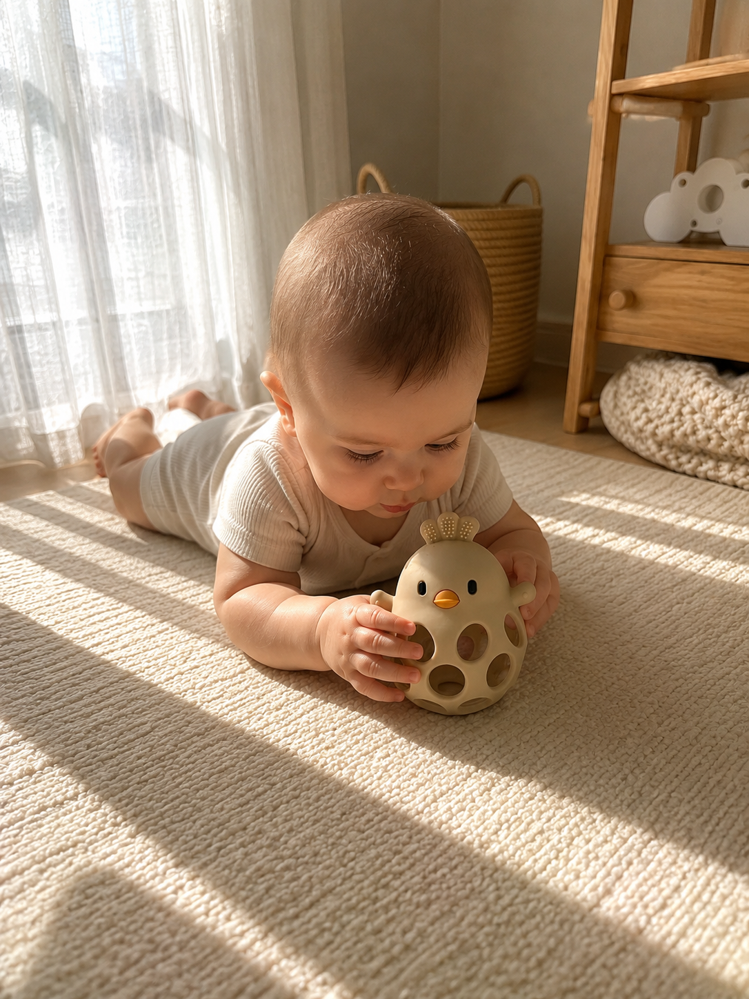 Baby Chick Teether in Silicone – Massaggiagengive Sicuro per Neonati