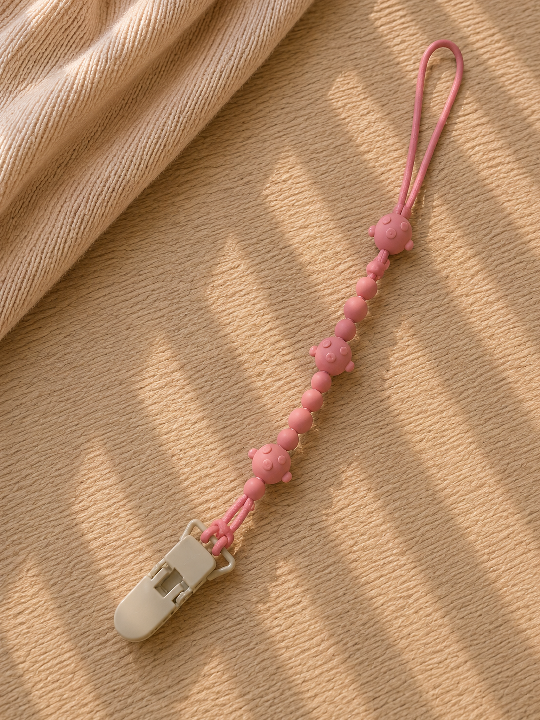 Clip Ciuccio in Silicone – Catena Porta Ciuccio Anti-Smarimento