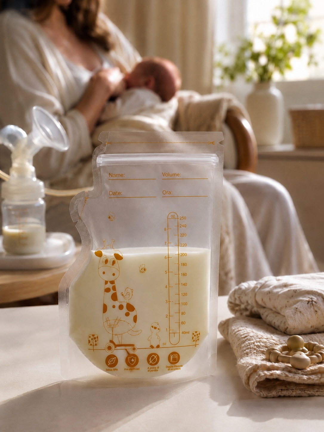 Sacchette  latte  materno  –  silicone  bpa  free