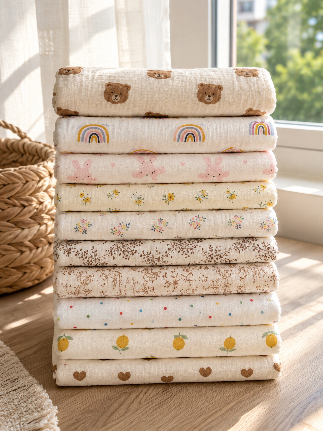 Coperta Neonato in Mussola di Cotone – Swaddle Morbido per Bebè