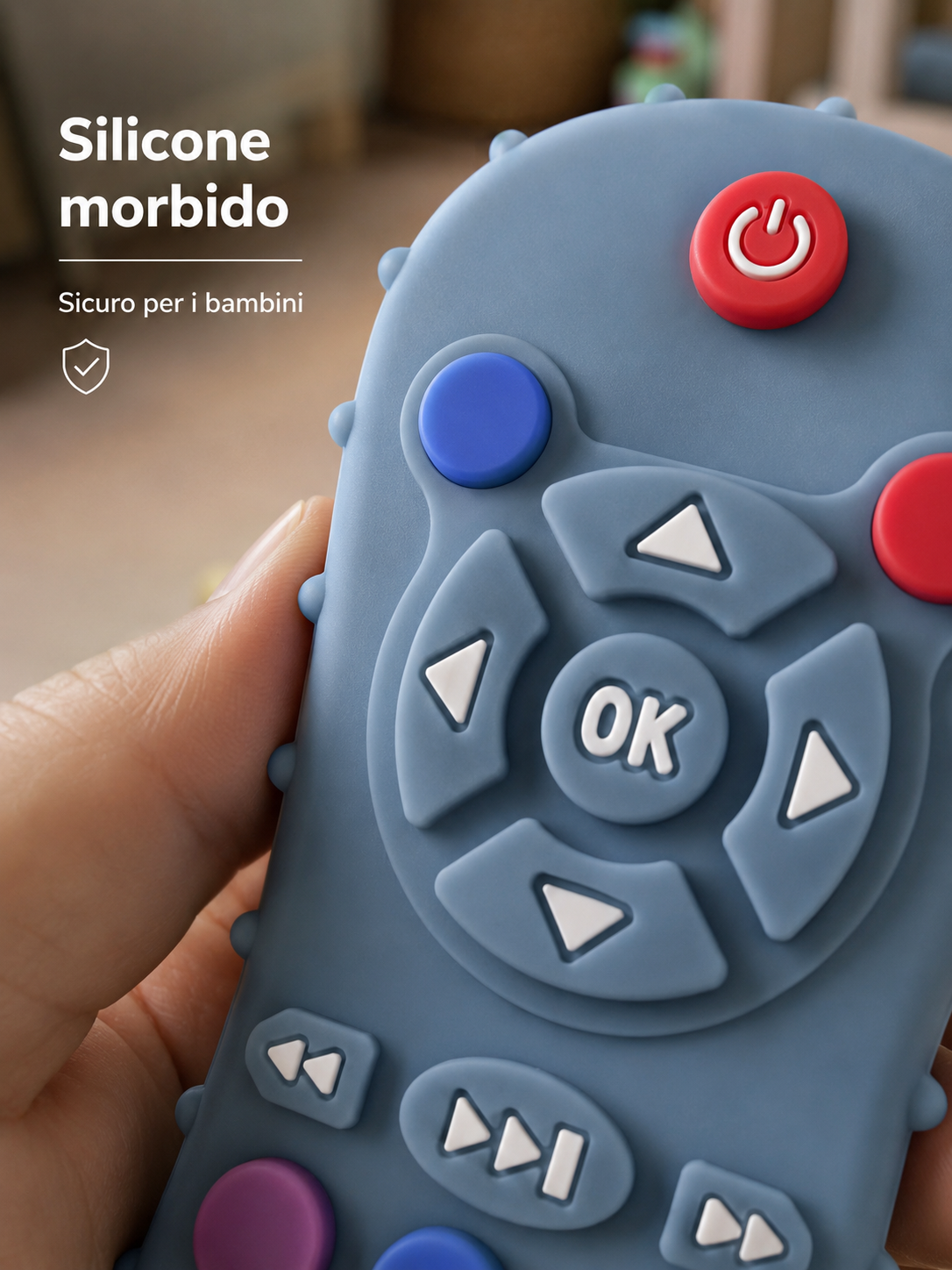 Massaggiagengive Neonato in Silicone – Gioco Dentizione a Forma di Telecomando