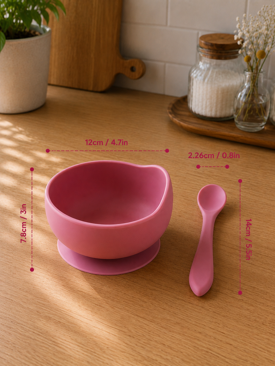 Ciotola in Silicone con Ventosa – Set Pappa Antiscivolo per Neonati e Prima Infanzia
