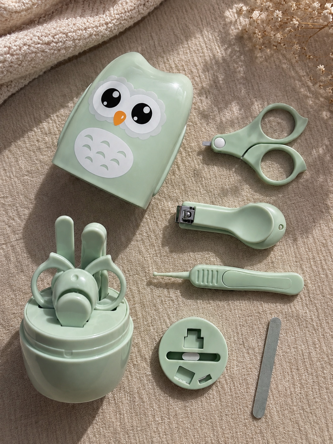 Baby Nail Care Set Premium – Forbicine, Tagliaunghie, Lima e Pinzetta con Custodia