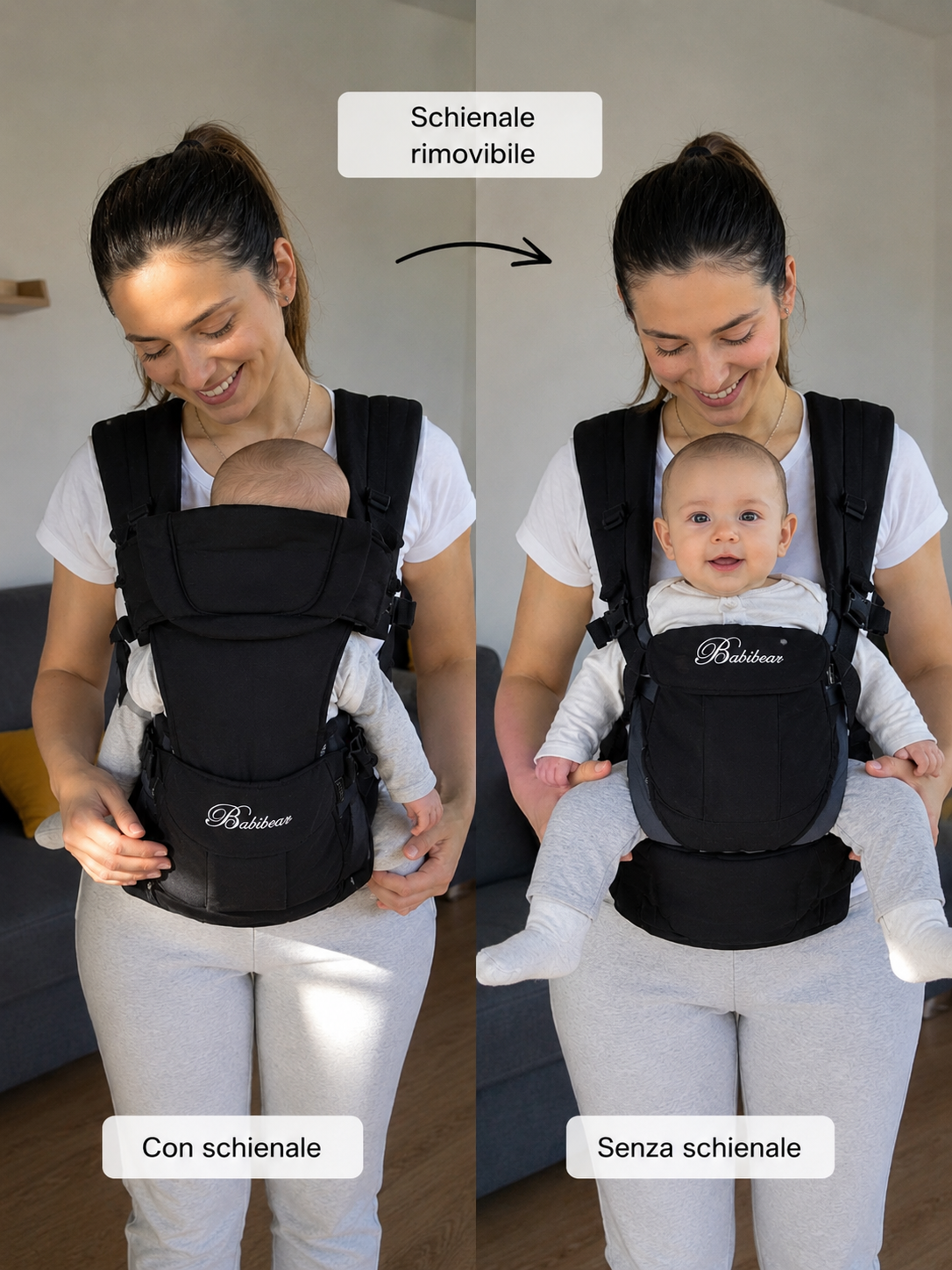 Baby Carrier 4-in-1 Ergonomico – Marsupio Neonato Regolabile