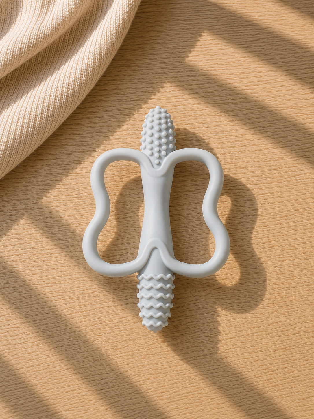 Giocattolo da Dentizione in Silicone – BPA Free con Impugnatura Facile