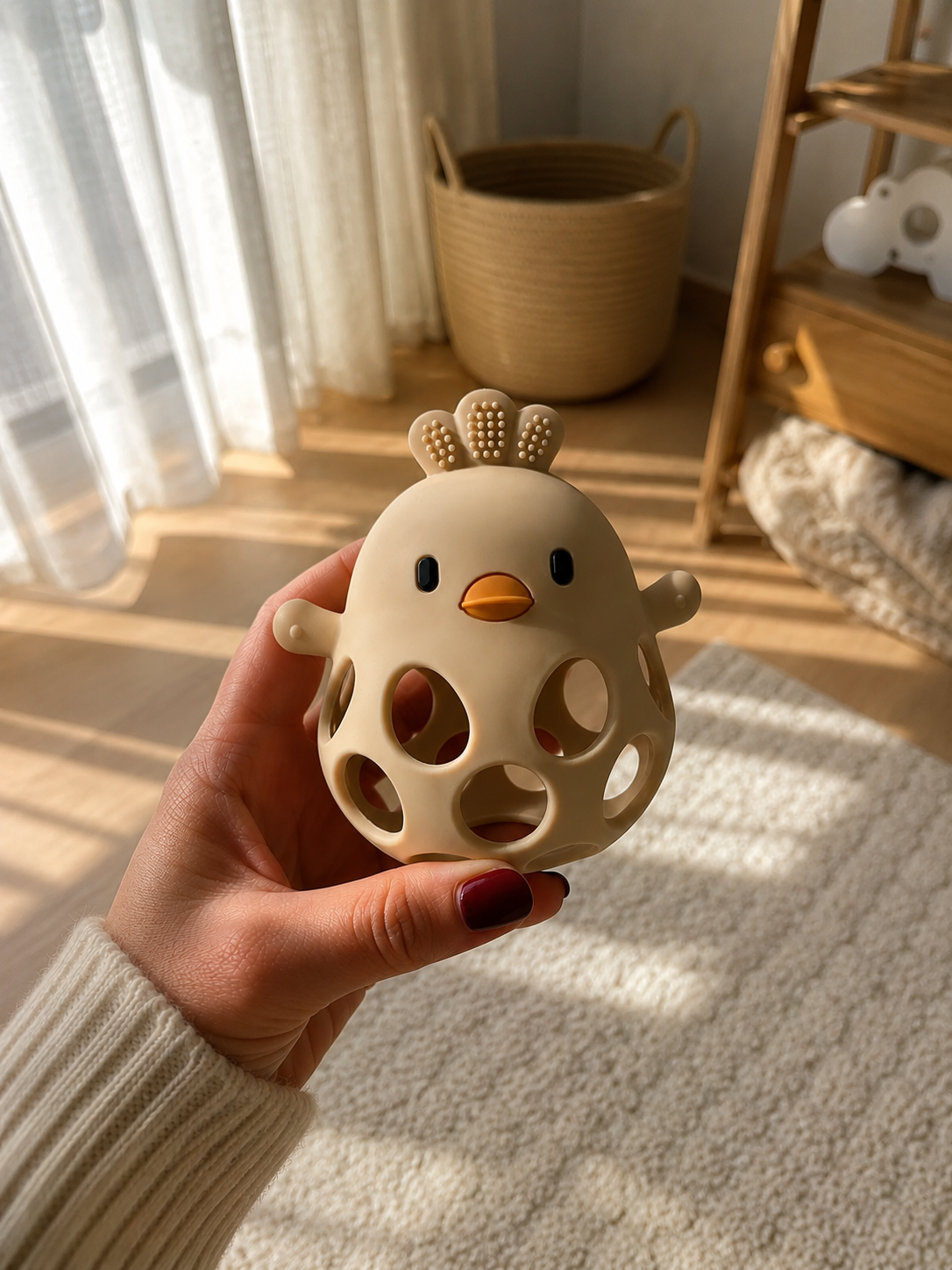 Baby Chick Teether in Silicone – Massaggiagengive Sicuro per Neonati