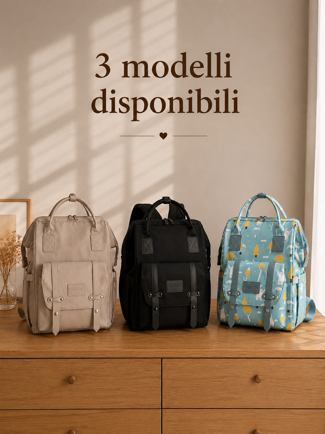 Zaino Fasciatoio Premium – Organizzazione Perfetta per Ogni Mamma