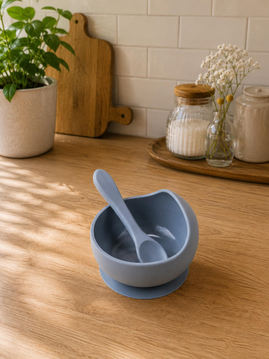 Ciotola in Silicone con Ventosa – Set Pappa Antiscivolo per Neonati e Prima Infanzia