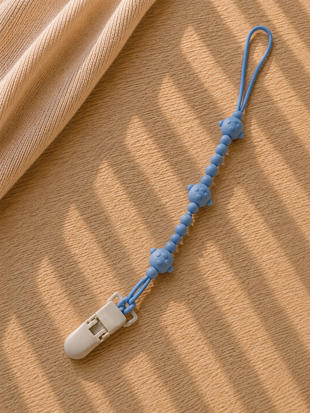Clip Ciuccio in Silicone – Catena Porta Ciuccio Anti-Smarimento
