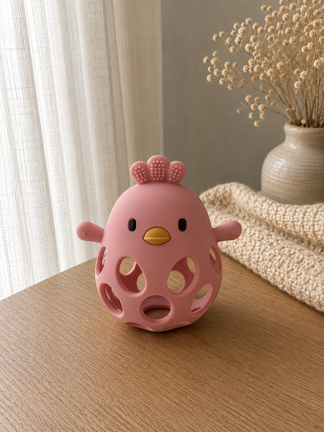 Baby Chick Teether in Silicone – Massaggiagengive Sicuro per Neonati