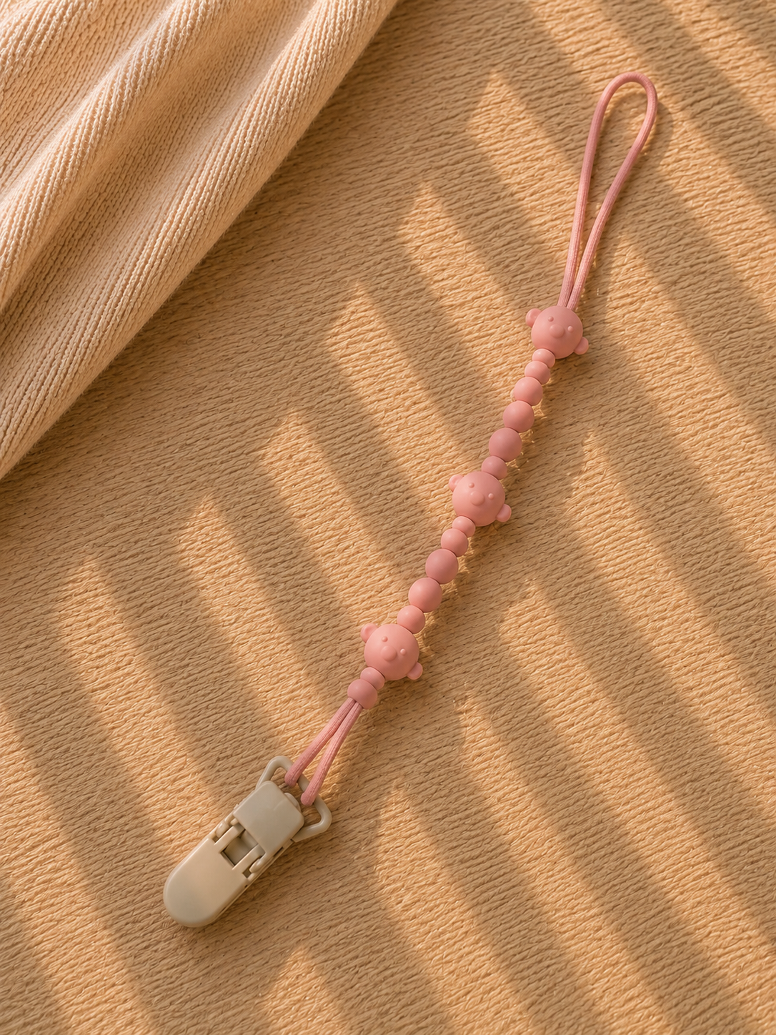 Clip Ciuccio in Silicone – Catena Porta Ciuccio Anti-Smarimento