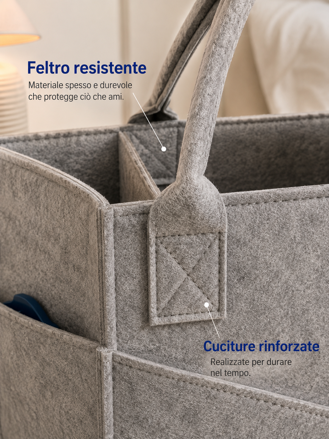 Organizer Pannolini in Feltro – Borsa Portaoggetti Neonato Multiuso