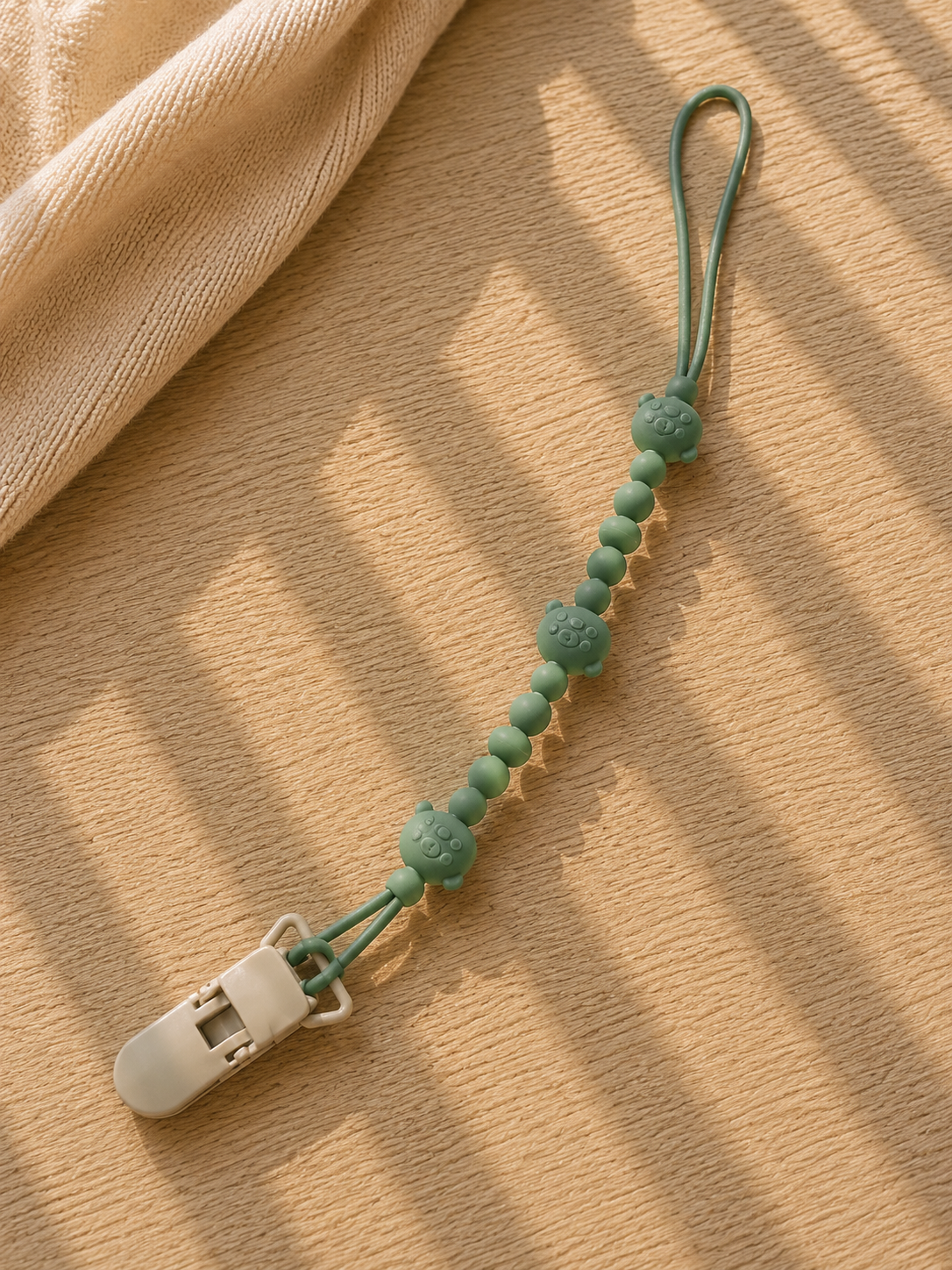 Clip Ciuccio in Silicone – Catena Porta Ciuccio Anti-Smarimento