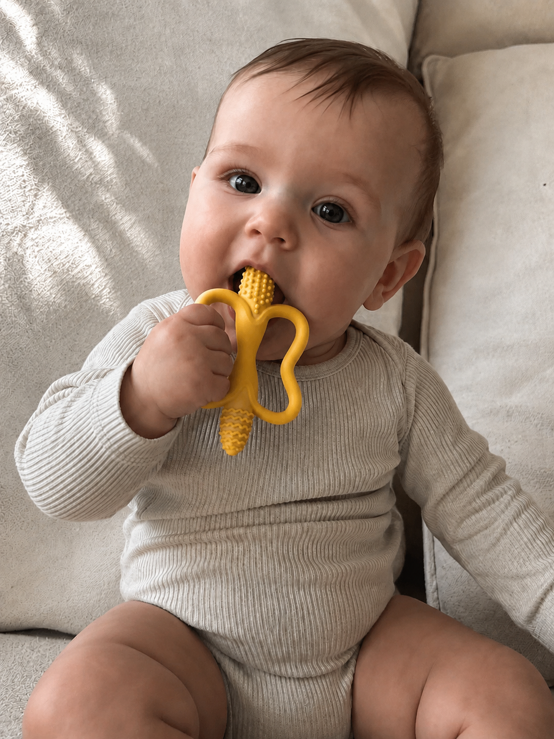 Giocattolo da Dentizione in Silicone – BPA Free con Impugnatura Facile