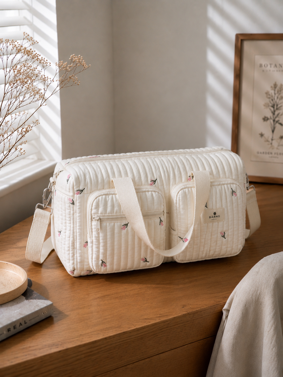 Borsa Fasciatoio Baby in Cotone  – Grande e Multifunzionale per Mamme