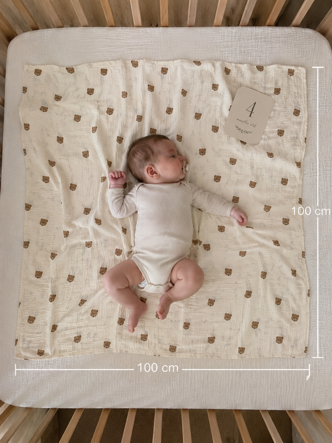 Coperta Neonato in Mussola di Cotone – Swaddle Morbido per Bebè