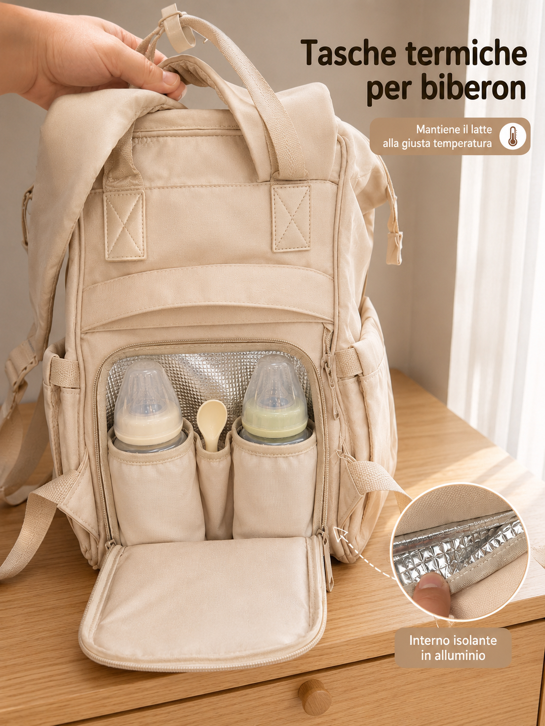 Zaino Fasciatoio Premium – Organizzazione Perfetta per Ogni Mamma
