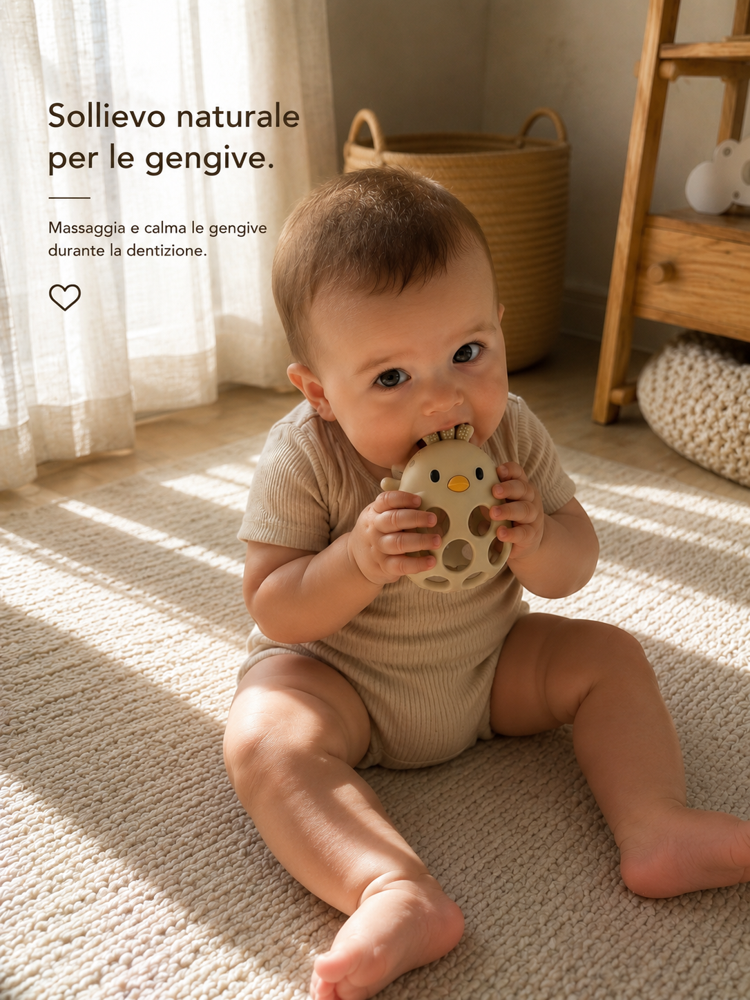 Baby Chick Teether in Silicone – Massaggiagengive Sicuro per Neonati