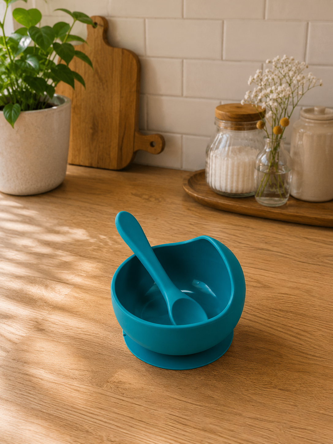 Ciotola in Silicone con Ventosa – Set Pappa Antiscivolo per Neonati e Prima Infanzia