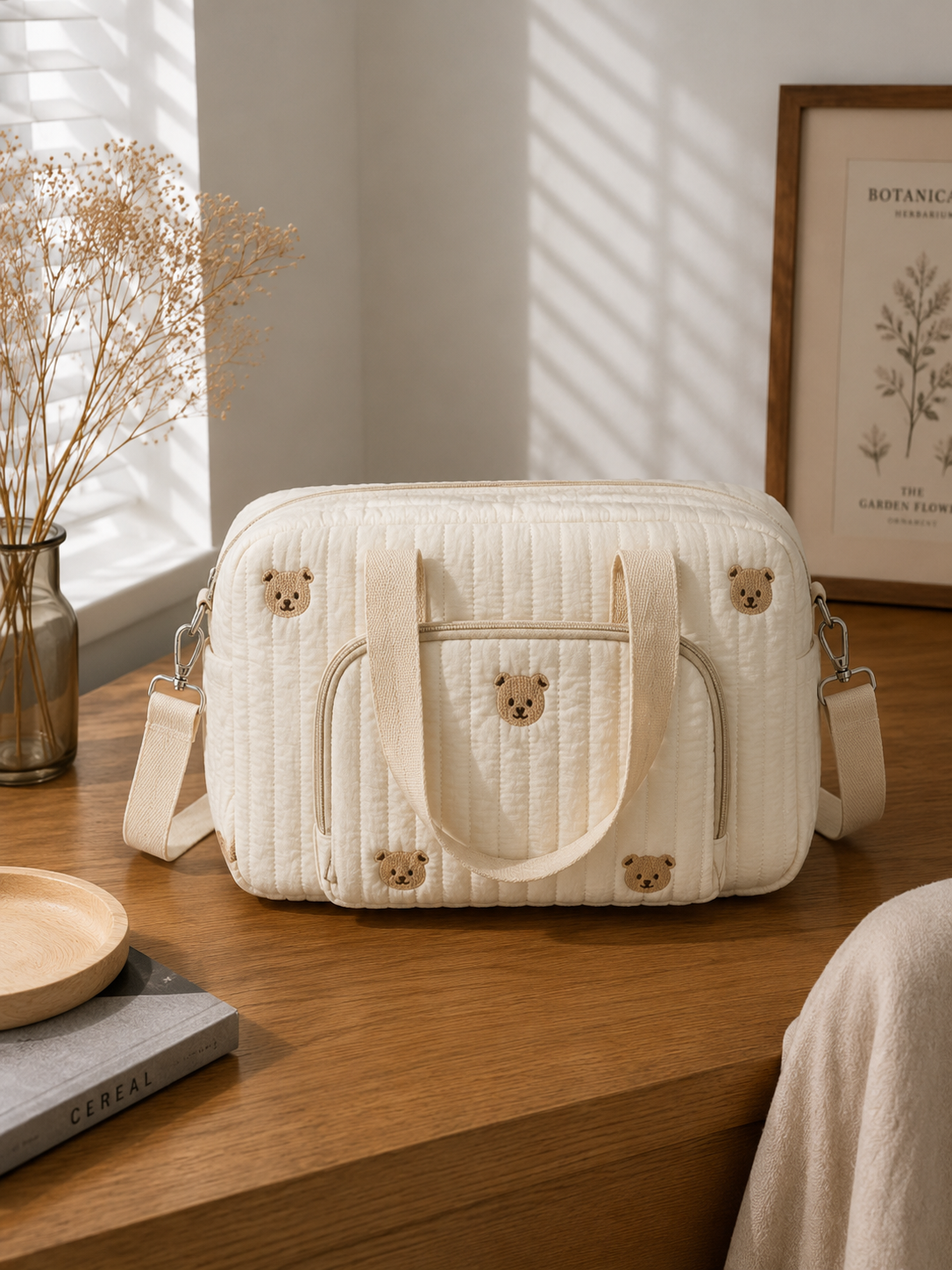 Borsa Fasciatoio Baby in Cotone  – Grande e Multifunzionale per Mamme