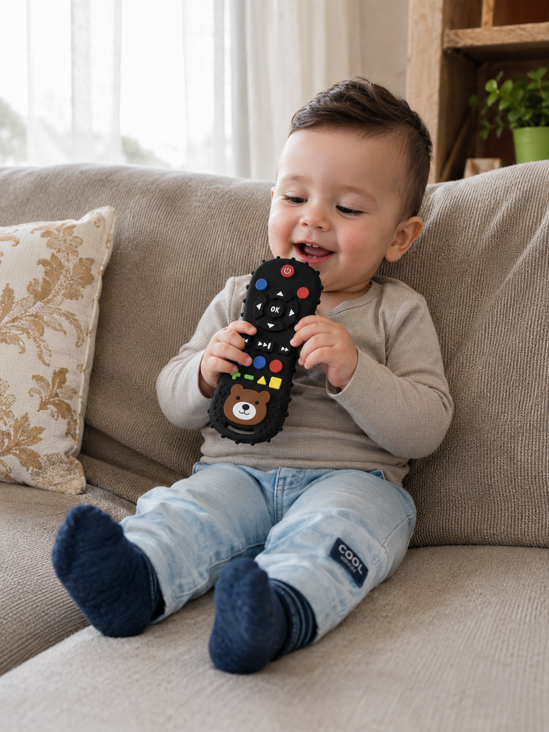 Massaggiagengive Neonato in Silicone – Gioco Dentizione a Forma di Telecomando