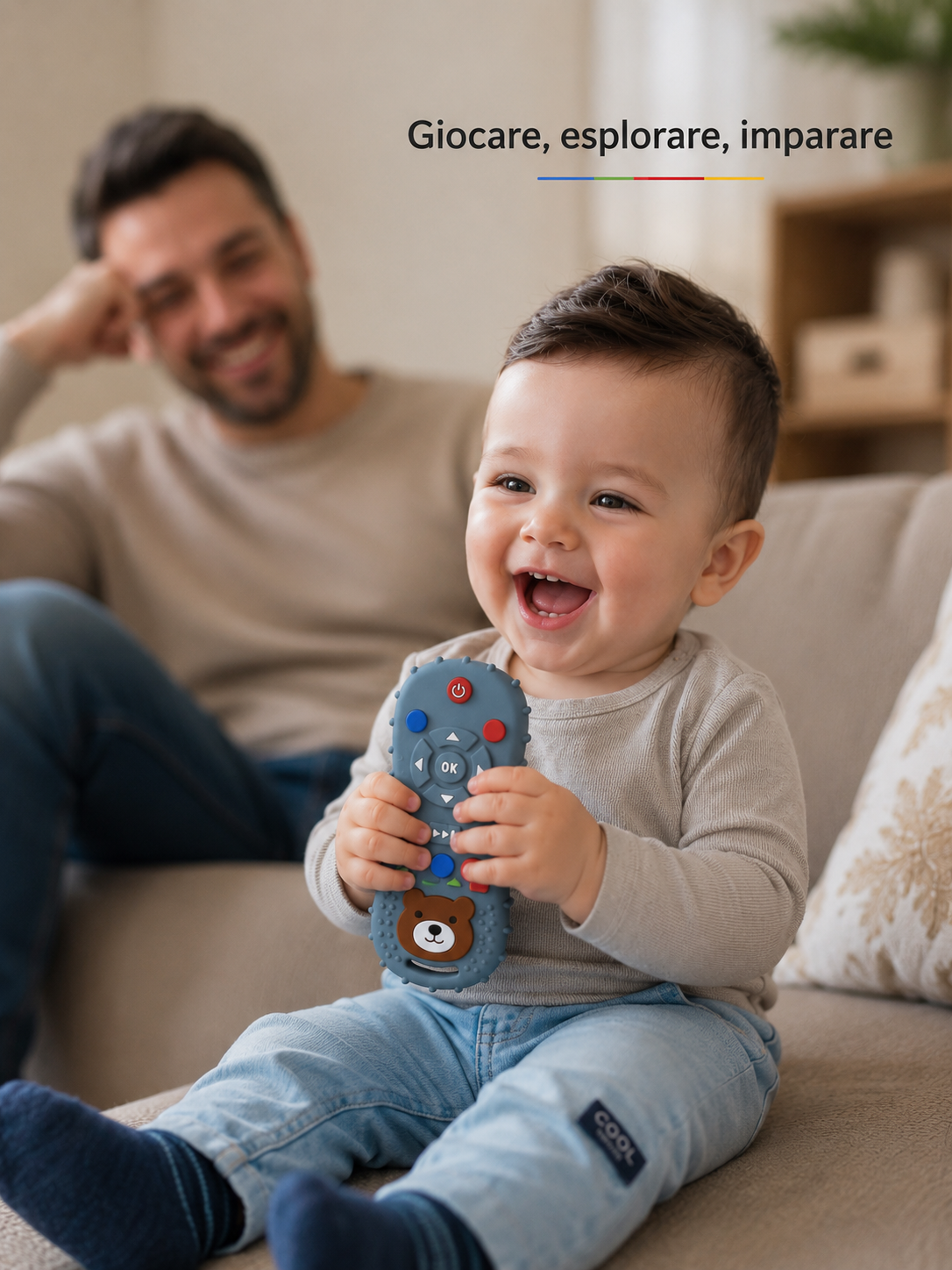 Massaggiagengive Neonato in Silicone – Gioco Dentizione a Forma di Telecomando