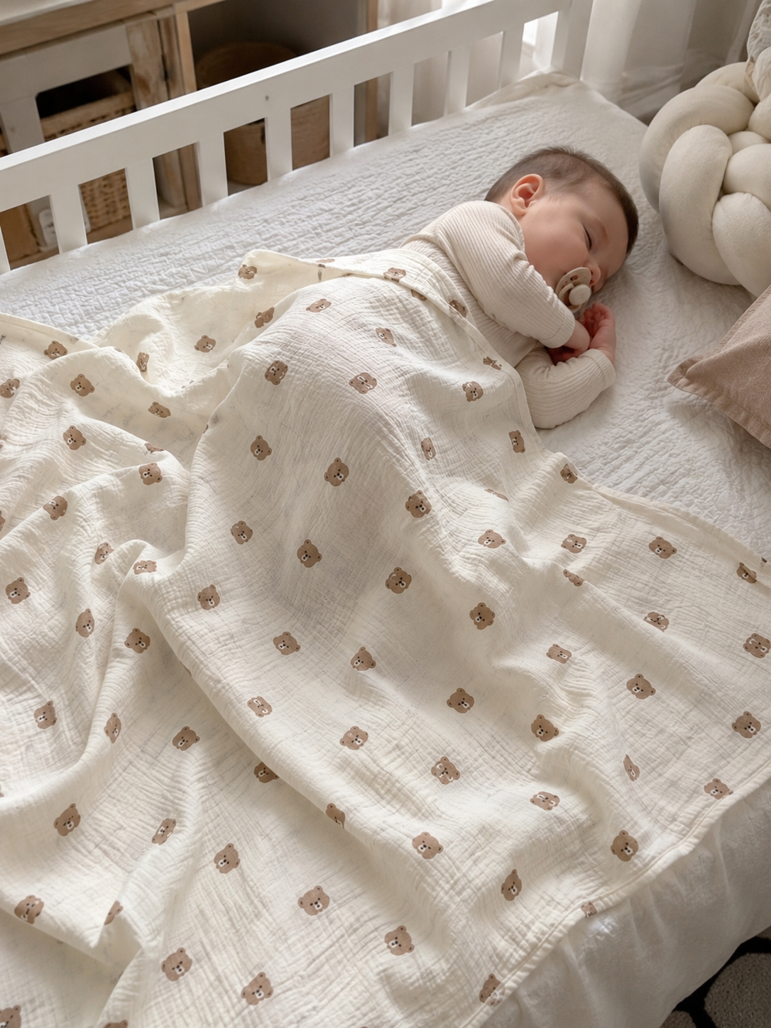 Coperta Neonato in Mussola di Cotone – Swaddle Morbido per Bebè