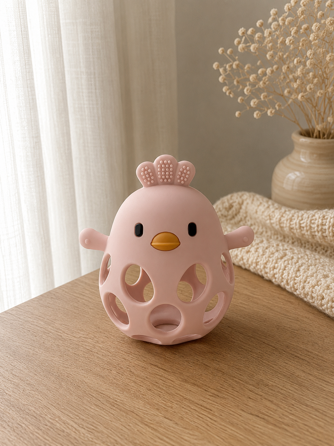 Baby Chick Teether in Silicone – Massaggiagengive Sicuro per Neonati