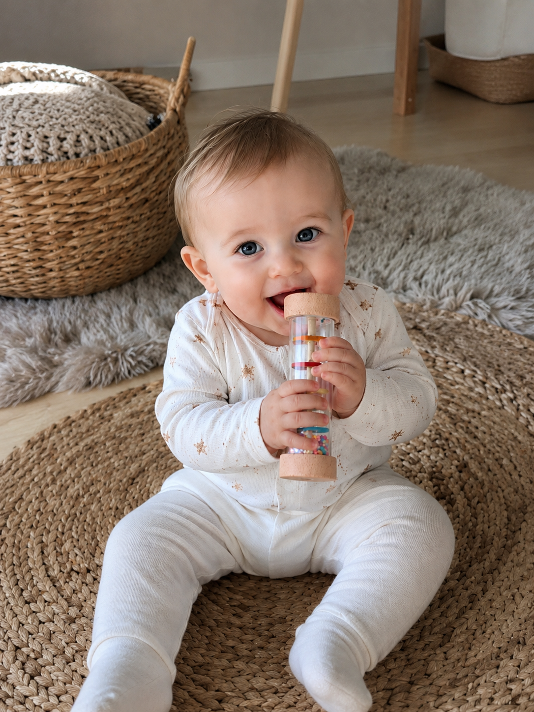 Rain Stick Montessori Baby – Gioco Sensoriale in Legno