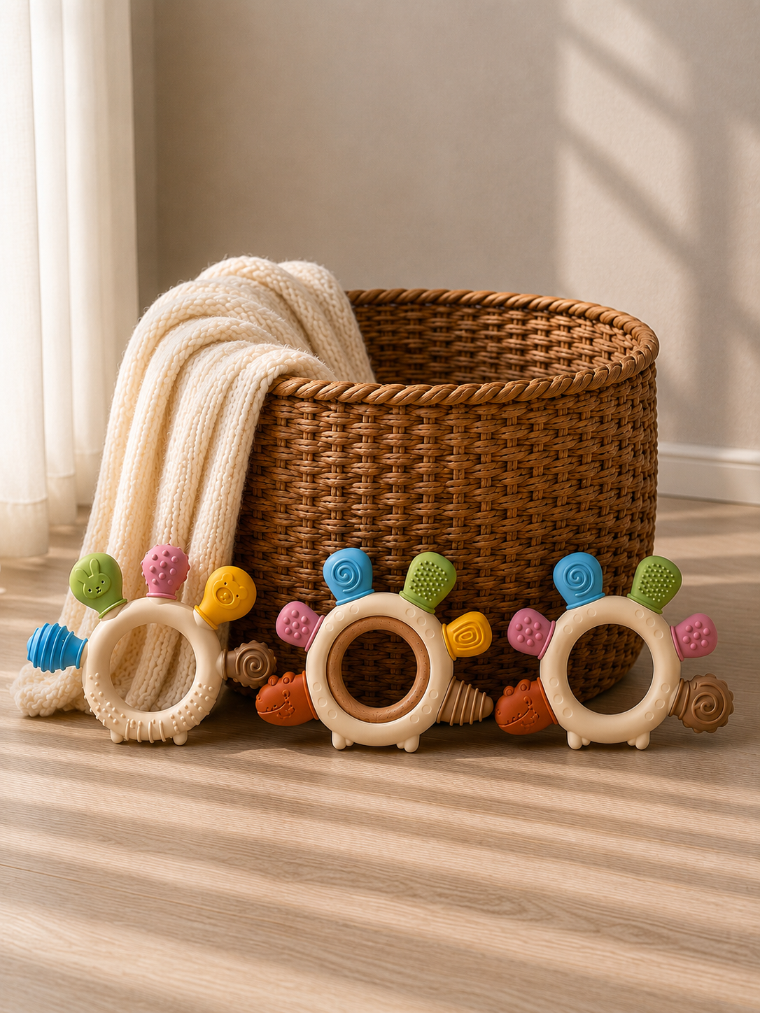 Teether Dino Sicuro in Silicone – Sollievo Immediato per Neonati