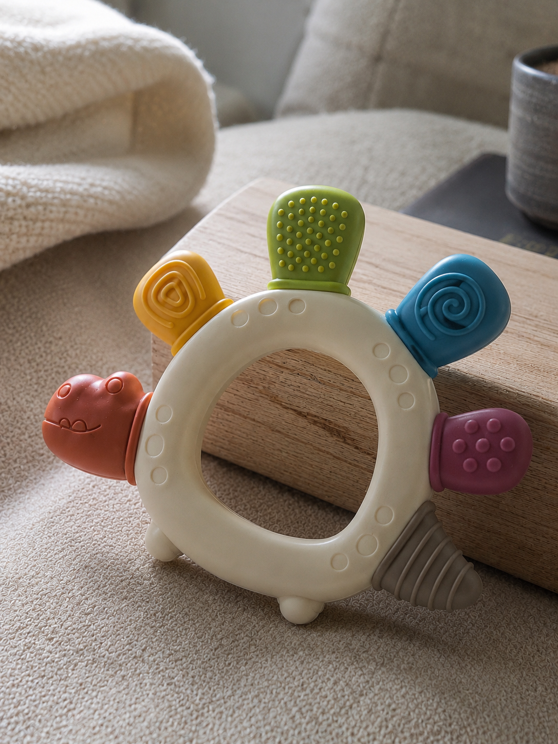 Teether Dino Sicuro in Silicone – Sollievo Immediato per Neonati