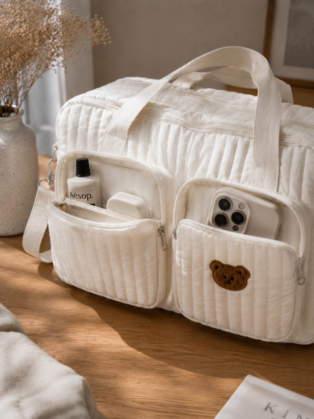 Borsa Fasciatoio Baby in Cotone  – Grande e Multifunzionale per Mamme
