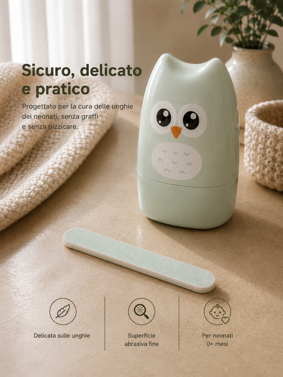Baby Nail Care Set Premium – Forbicine, Tagliaunghie, Lima e Pinzetta con Custodia