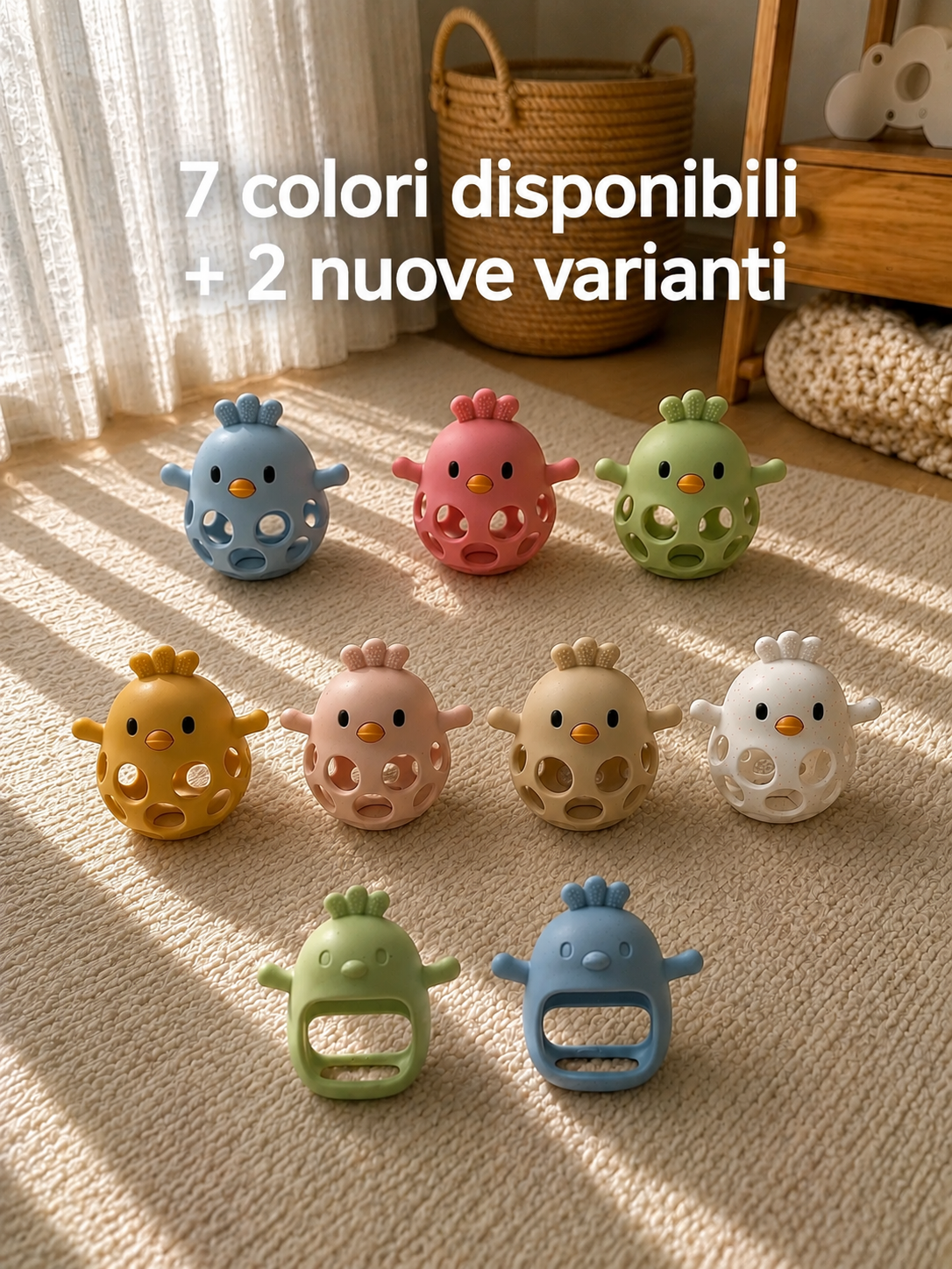 Baby Chick Teether in Silicone – Massaggiagengive Sicuro per Neonati
