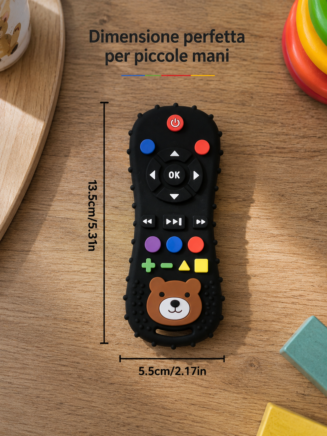 Massaggiagengive Neonato in Silicone – Gioco Dentizione a Forma di Telecomando