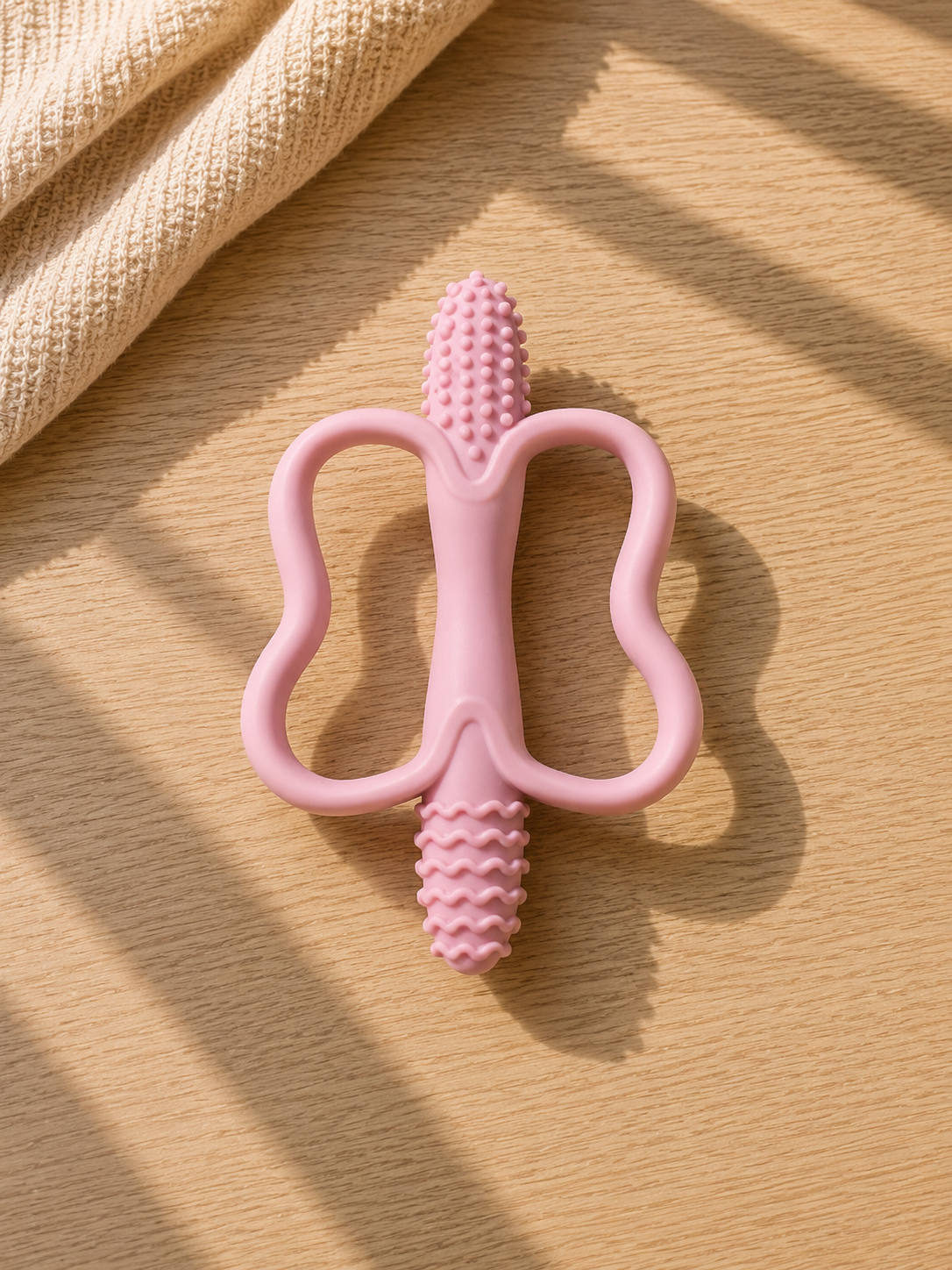 Giocattolo da Dentizione in Silicone – BPA Free con Impugnatura Facile
